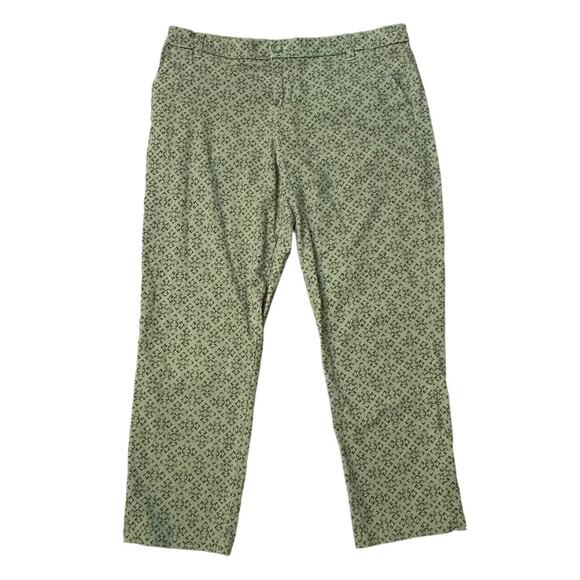 Patagonia green pattern ankle length pants size 10 - Picture 1 of 11